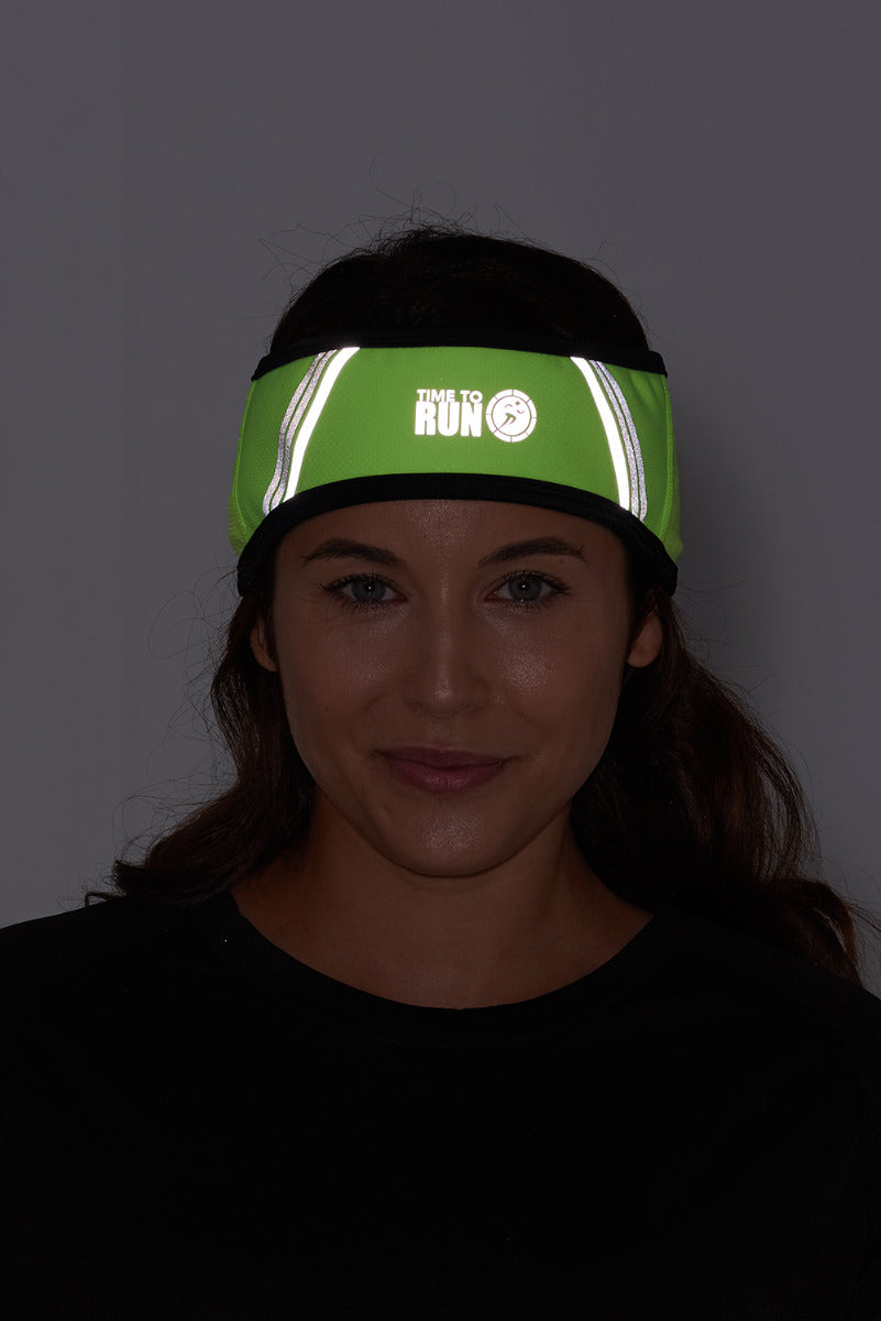 Windproof Pro Spirit Reflective Running/Cycling Headband-Lime