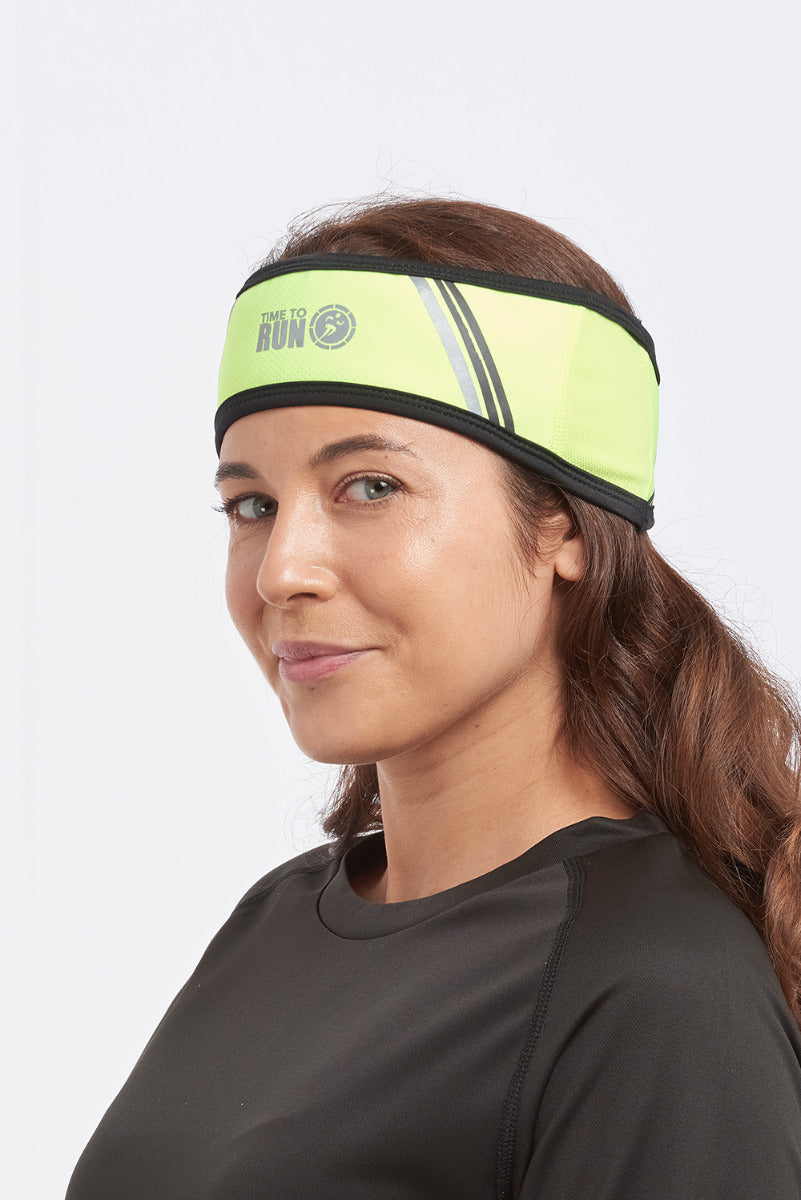 Windproof Pro Spirit Reflective Running/Cycling Headband-Lime