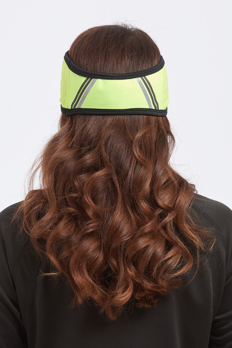 Windproof Pro Spirit Reflective Running/Cycling Headband-Lime