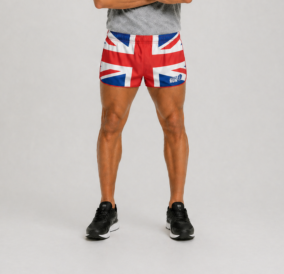 Men's 2.5" Split Pace Spirit Running/Gym/Athletic Shorts-Fly The Flag Union