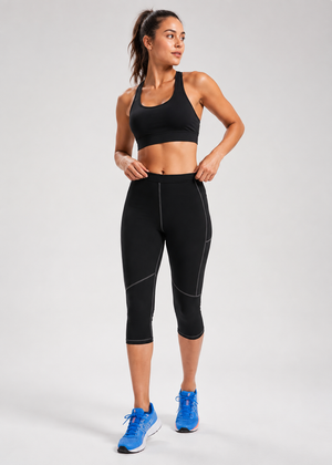 Women's Pro Spirit Capri Running Tights Ebony