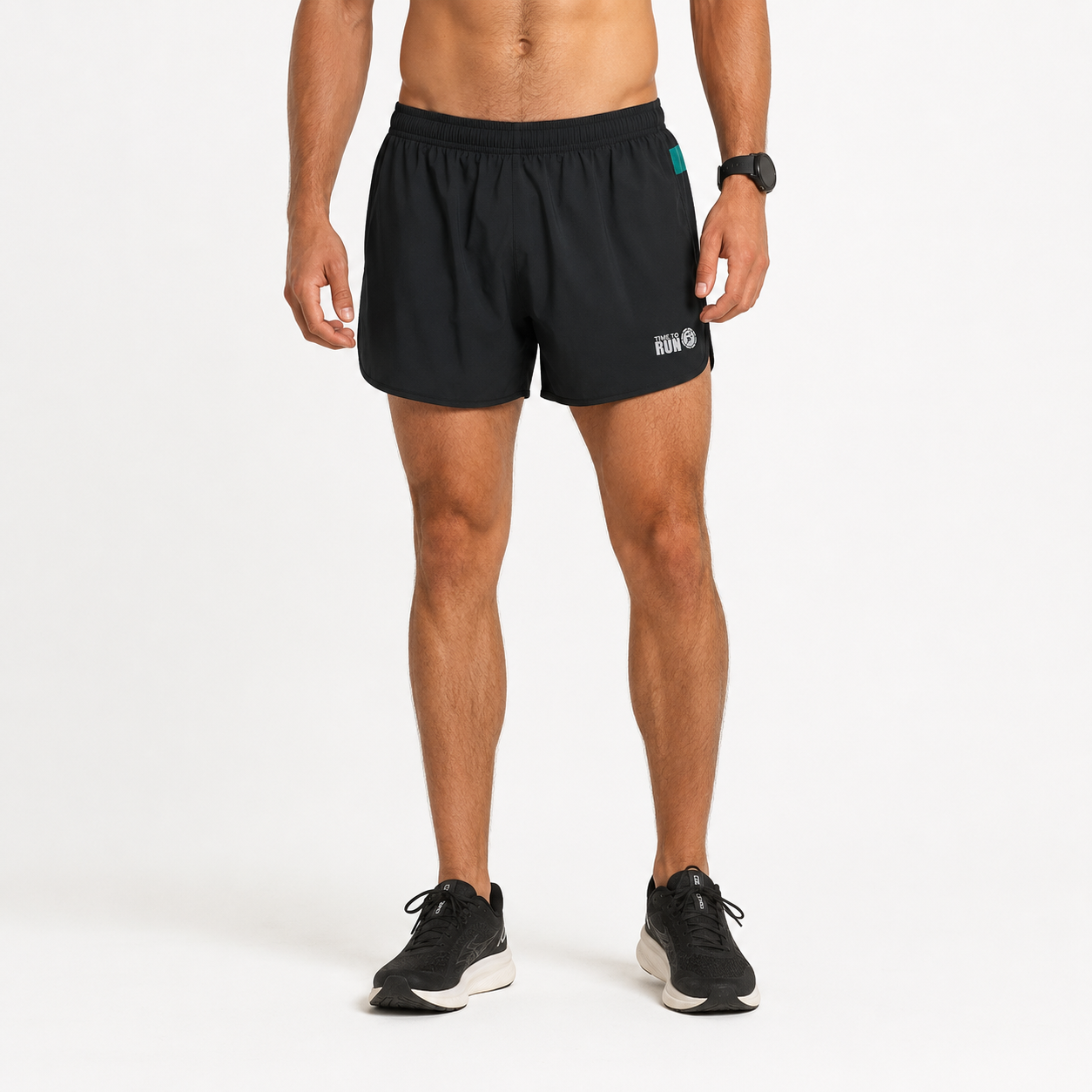 Men's 2.5" Running & Training Shorts - Black/Green