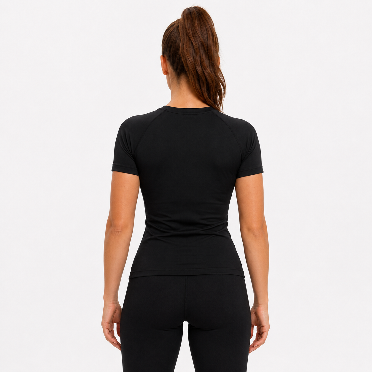 Women's Short Sleeve Running T-Shirt - Black