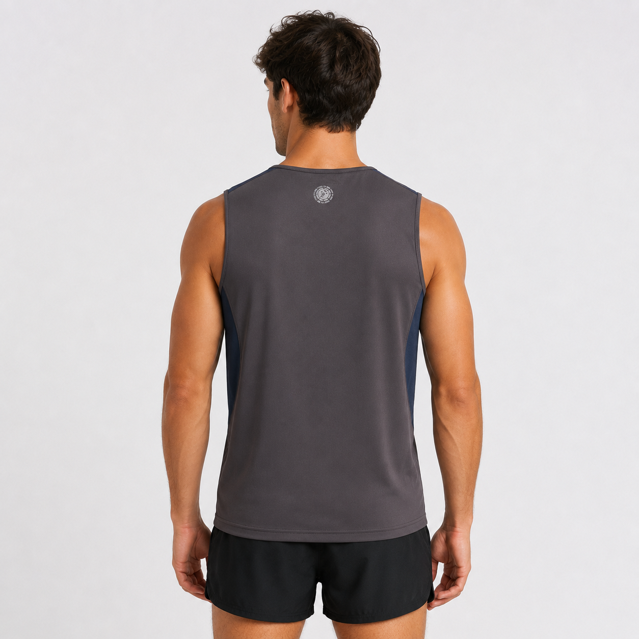 Men's Short Sleeve Running Vest - Grey