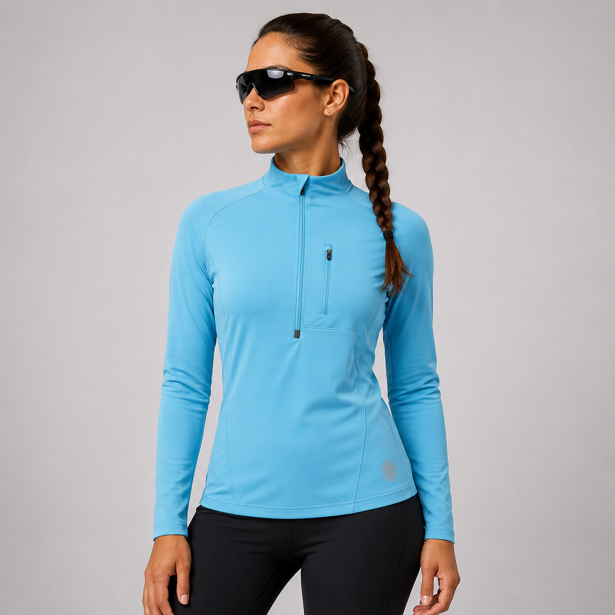 Women's Long Sleeve Thermal Running Top - Light Blue