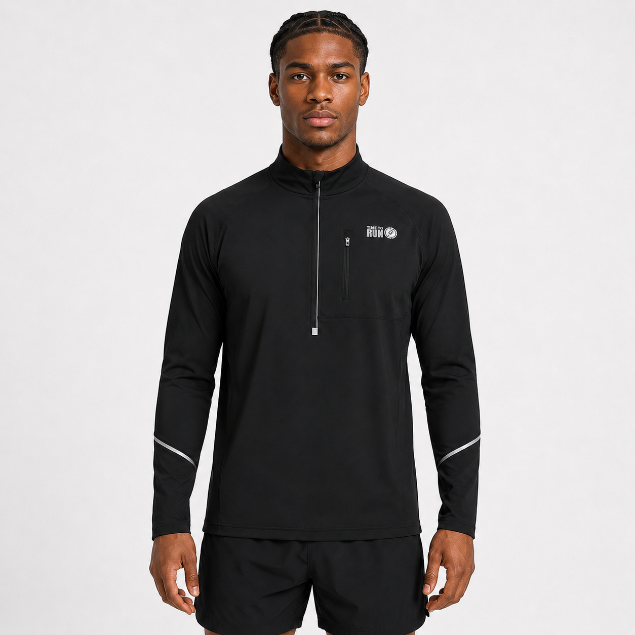 Men's Long Sleeve Thermal Running Top - Black