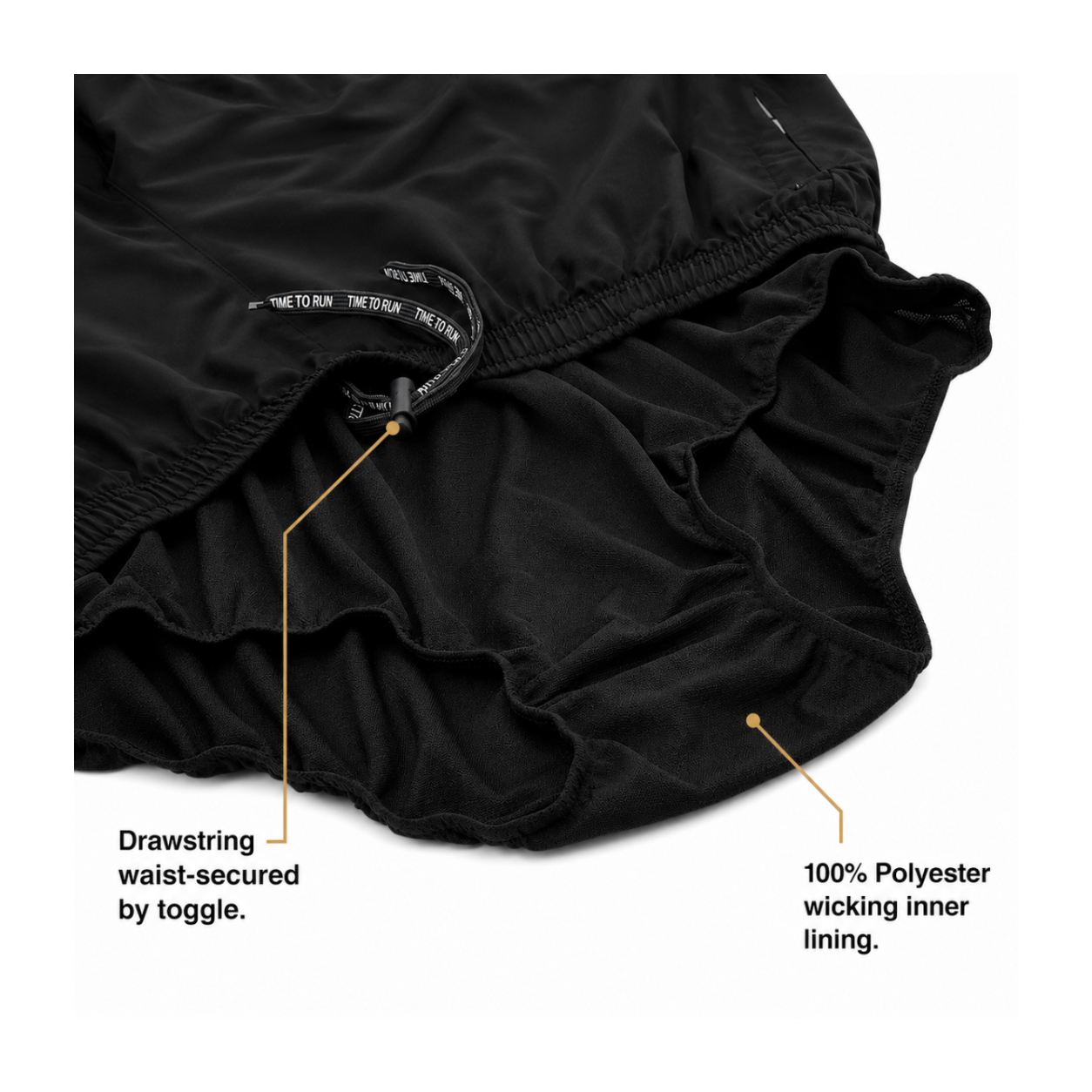 Men's 2.5" Running & Training Shorts - Black/Green