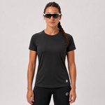 Women's Short Sleeved Running T-Shirt - Black