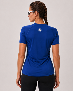 Women's Short Sleeve Running T-Shirt - Navy Blue
