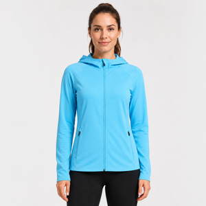 Women's Thermal Running Hoodie - Light Blue