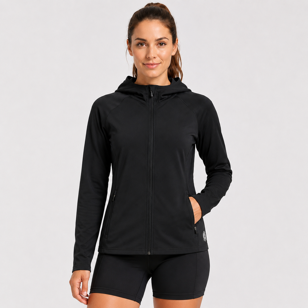 Women's Thermal Running Hoodie - Black
