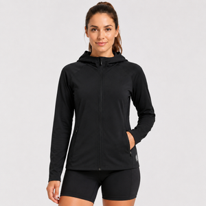 Women's Thermal Running Hoodie - Black