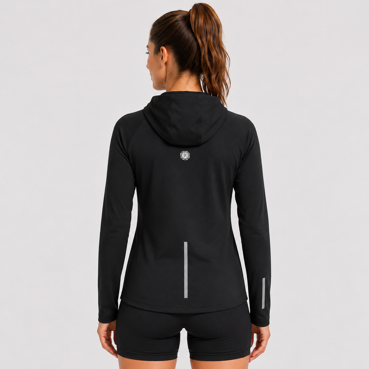 Women's Thermal Running Hoodie - Black