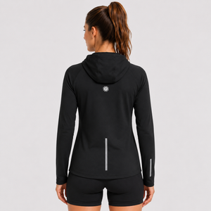 Women's Thermal Running Hoodie - Black