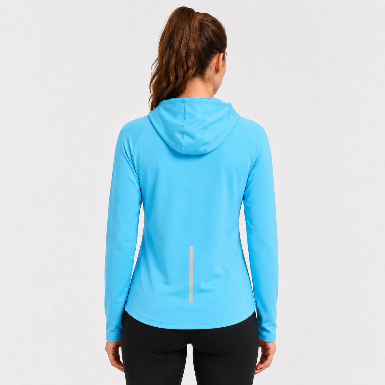 Women's Thermal Running Hoodie - Light Blue