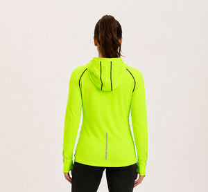Women's Running Hoodie-Thermal Lime