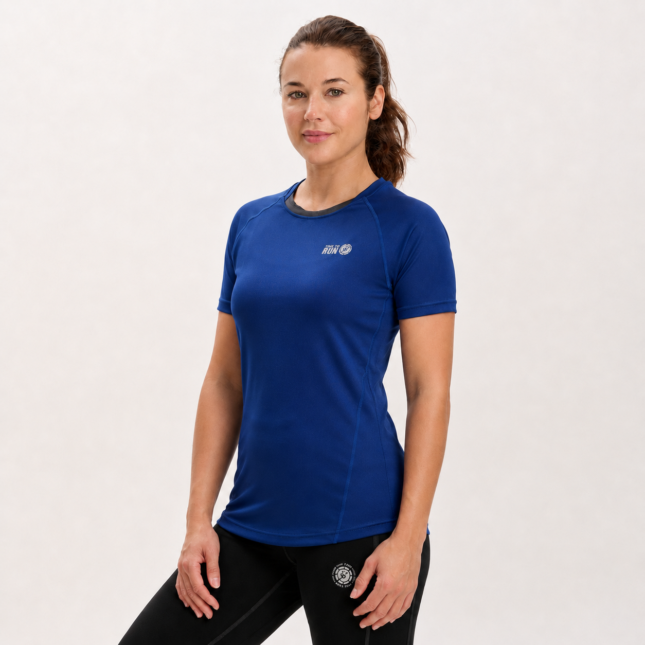 Women's Short Sleeve Running T-Shirt - Navy Blue