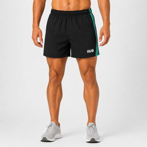 Men's Trail Running Shorts - Black/Green