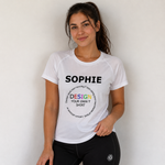 Women's Short Sleeved Custom Running T Shirt White