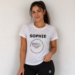 Women's Short Sleeved Custom Running T Shirt White