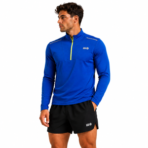 Men's Lightweight Thermal Running Top - Steel Blue