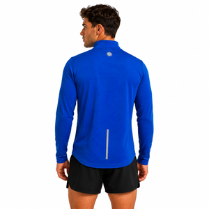 Men's Lightweight Thermal Running Top - Steel Blue