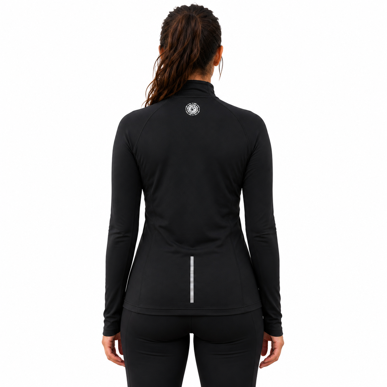 Women's Long Sleeve Thermal Running Top - Black