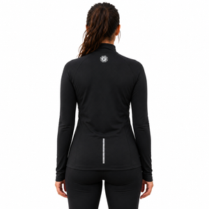 Women's Long Sleeve Thermal Running Top - Black