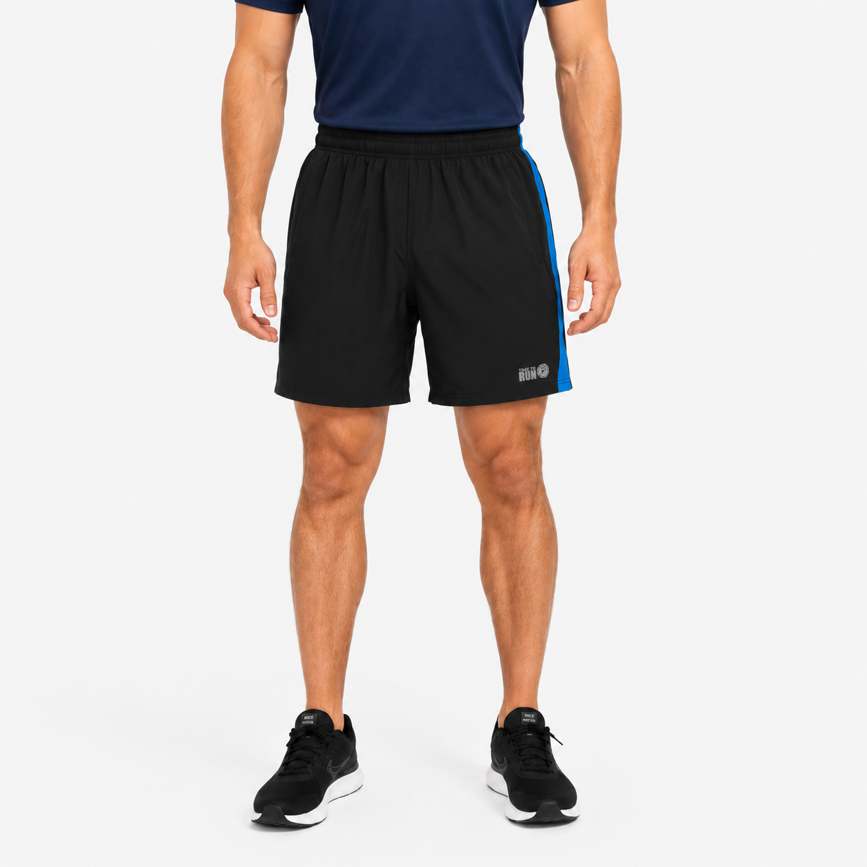 Men's Trail Running Shorts - Black/Blue