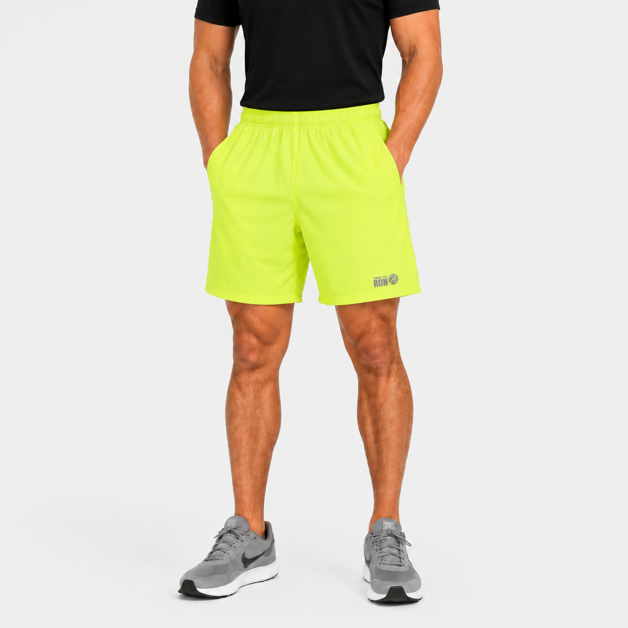 Men's Trail Running Shorts - Lime