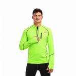 Men's Long Sleeve Thermal Running Top Lime Green