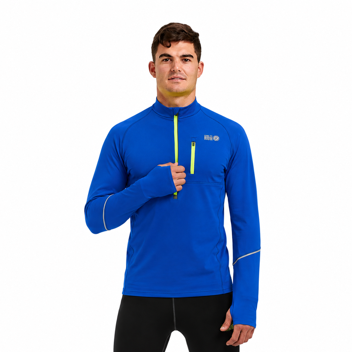 Men's Long Sleeve Thermal Running Top - Blue