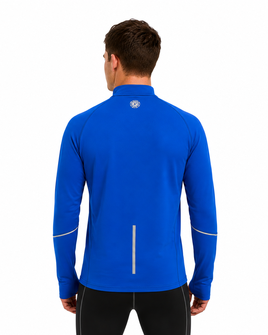 Men's Thermal Zip Top - Blue