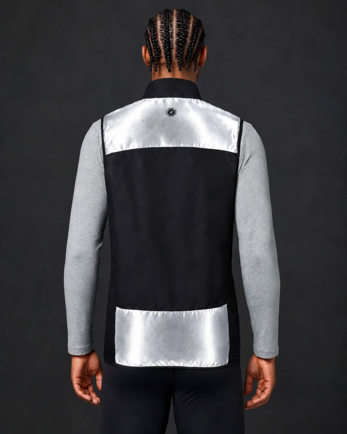 Men’s Reflective Windproof Gilet - Black