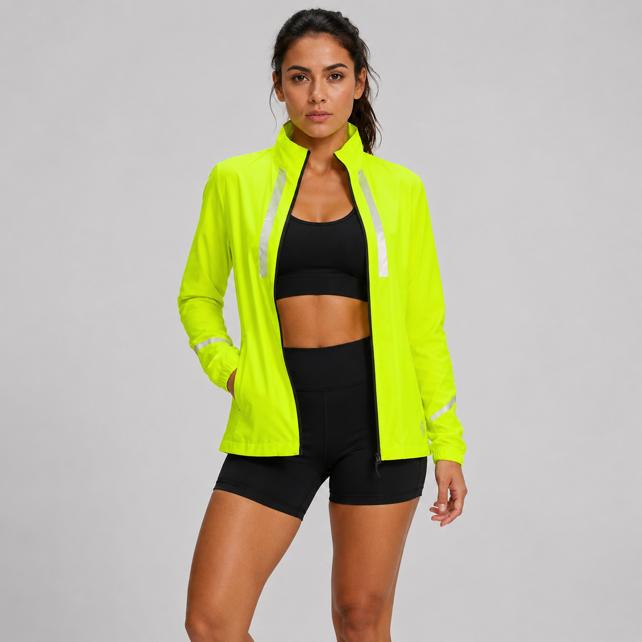 Women's Windproof Jacket - Lime Green