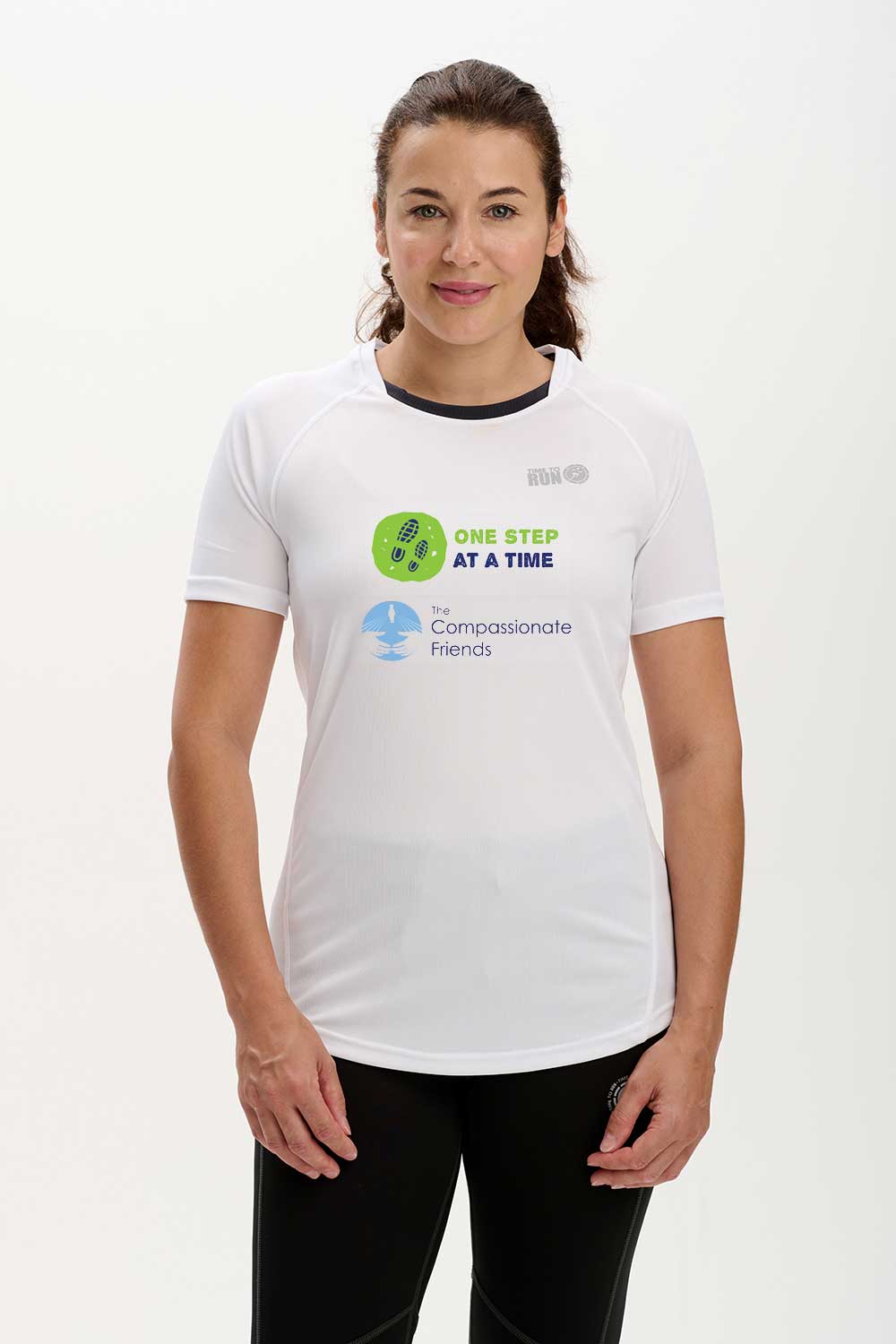 Women's Short Sleeved Compassionate Friends Running T Shirt White