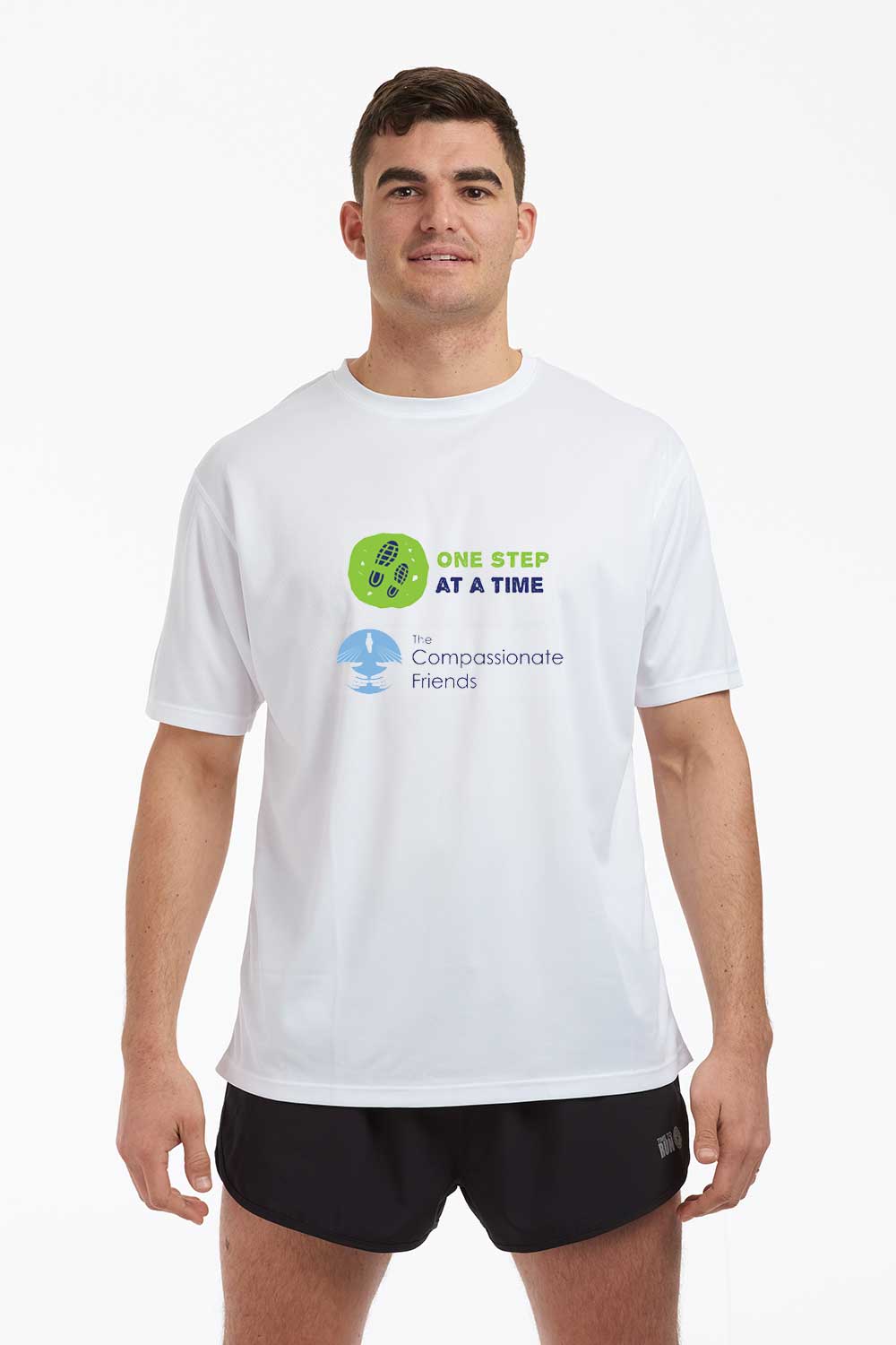 Men's Short Sleeved Compassionate Friends Running T Shirt White