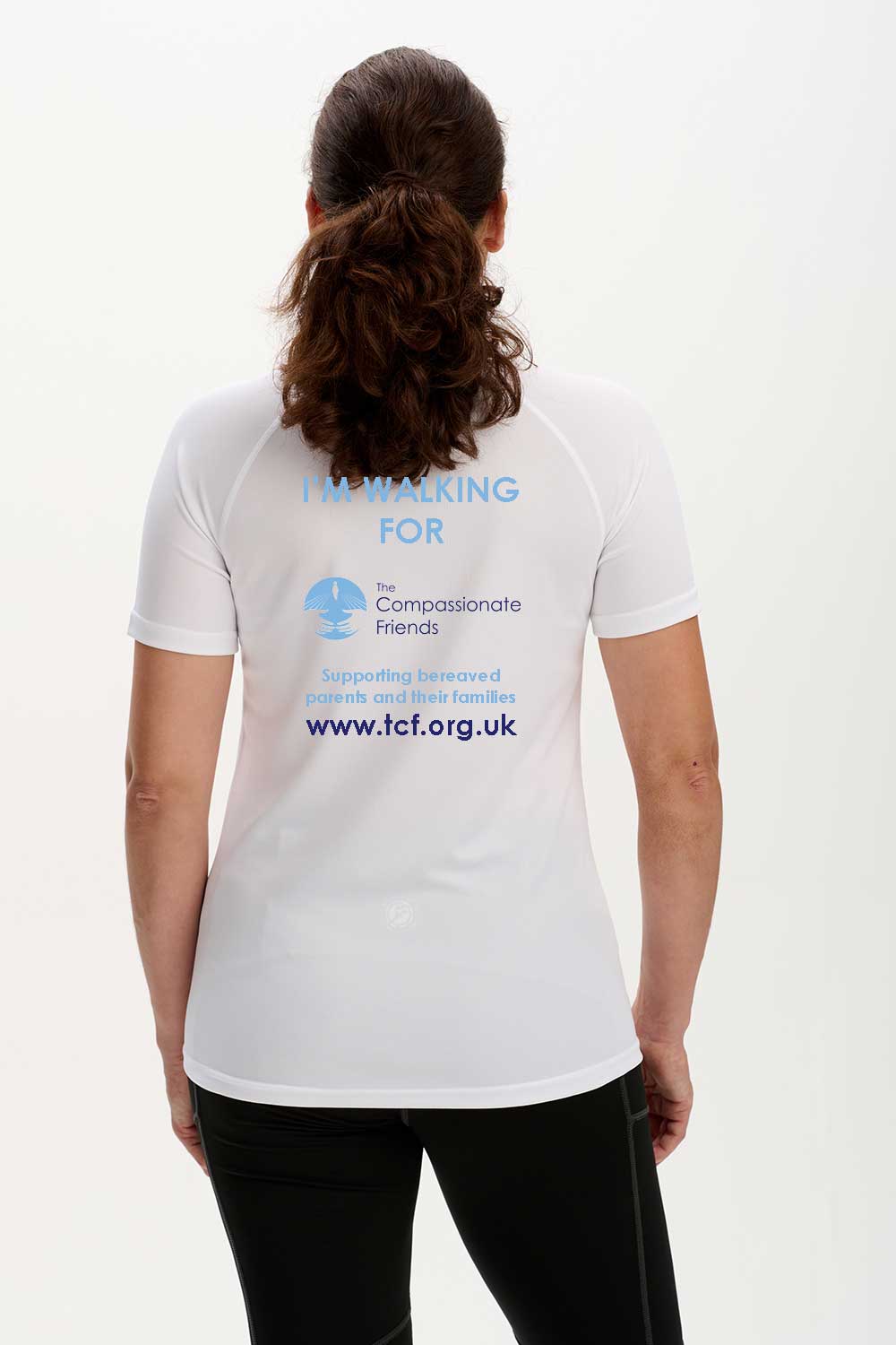 Women's Short Sleeved Compassionate Friends Running T Shirt White