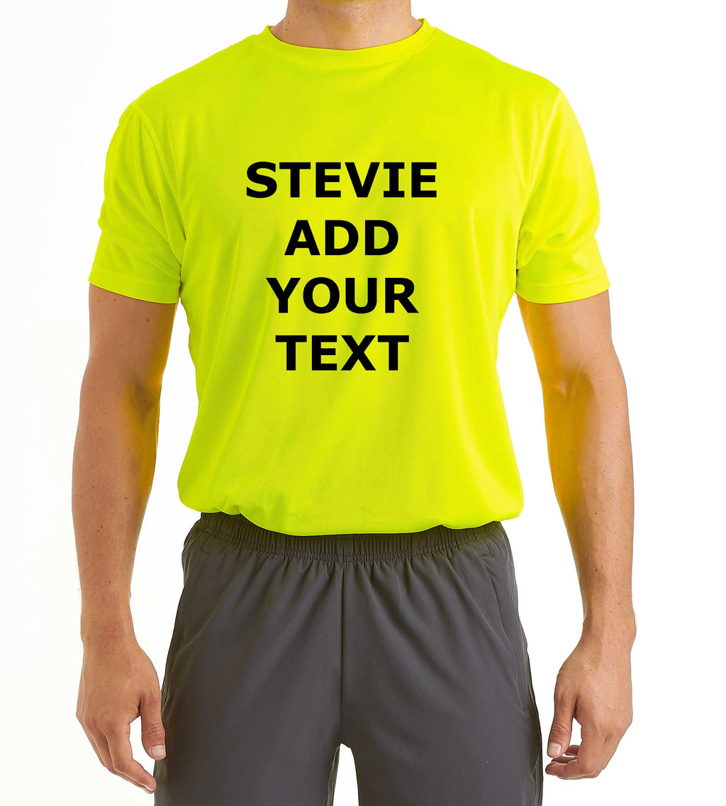 Unisex Short Sleeved Printed Running T Shirt Lime