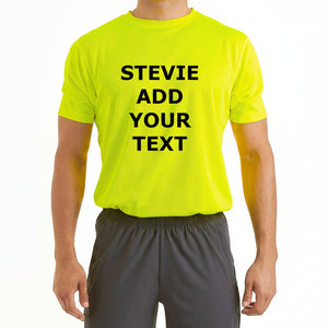 Unisex Short Sleeved Printed Running T Shirt Lime