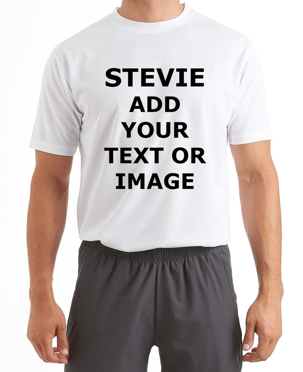 Short Sleeved Custom Running T Shirt White