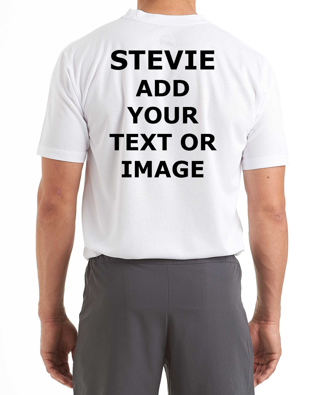 Short Sleeved Custom Running T Shirt White