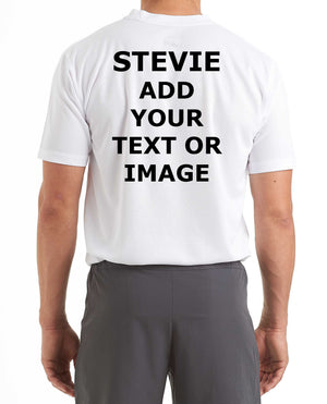 Short Sleeved Custom Running T Shirt White