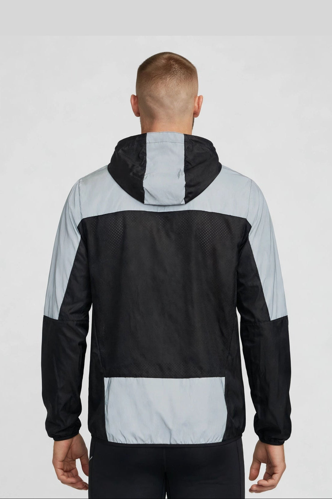 Men's Windproof Reflective Jacket - Black