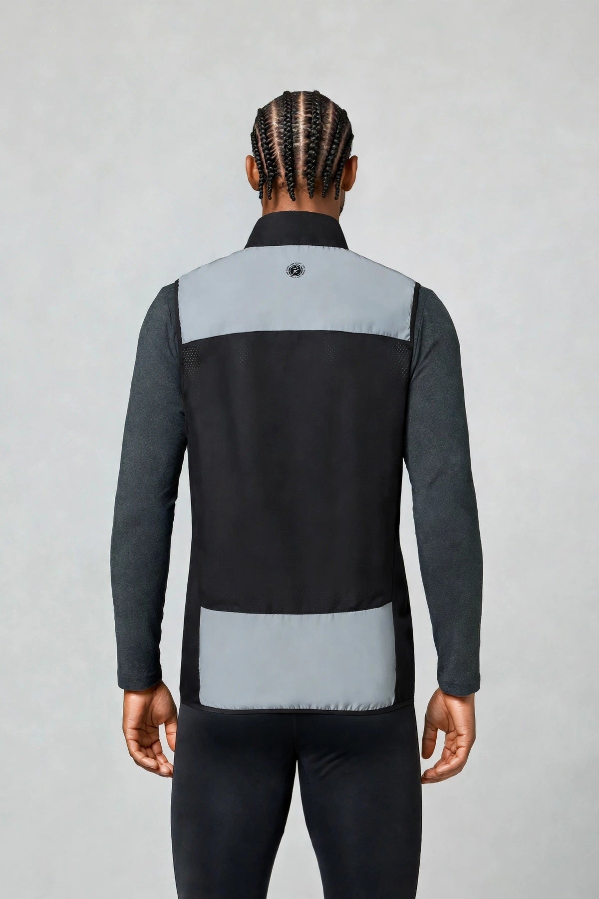 Men’s Reflective Windproof Gilet - Black