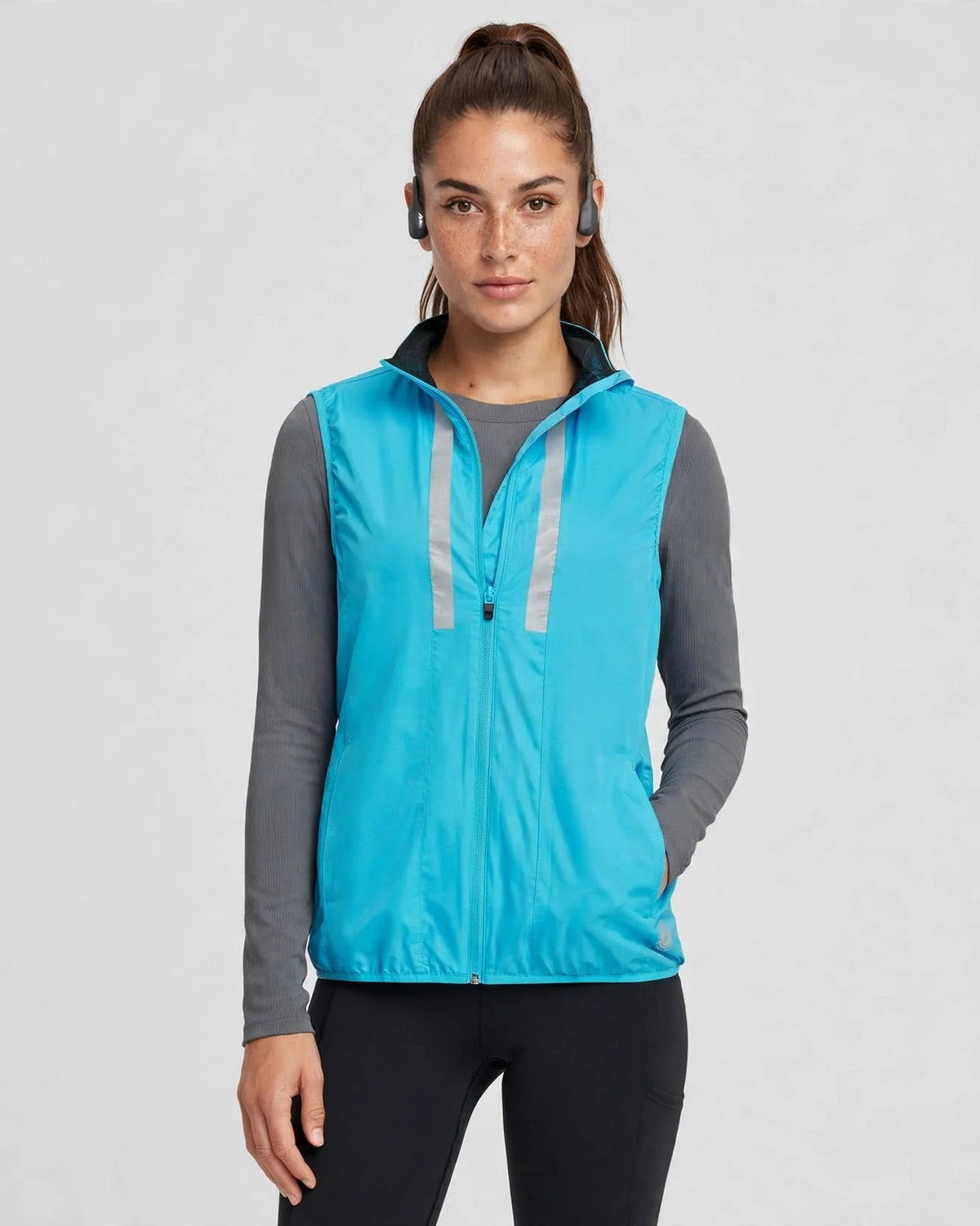 Women's Windproof Gilet - Light Blue