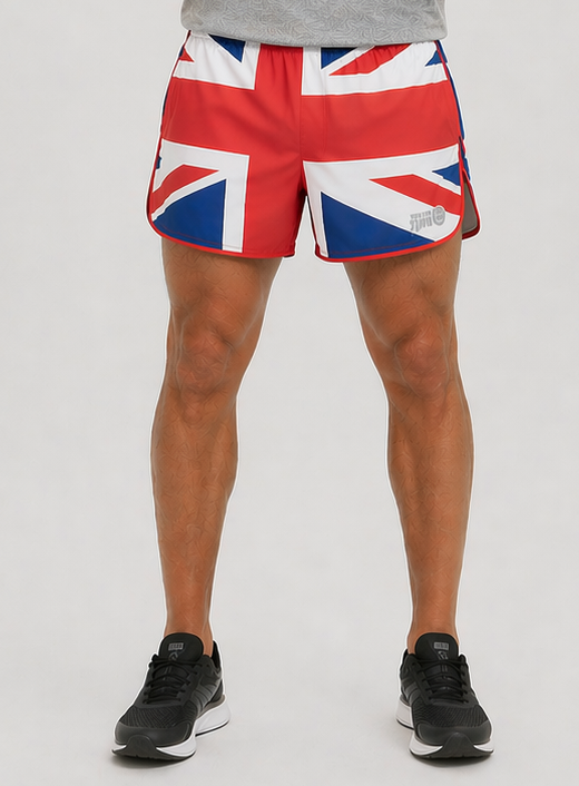 Men's 2.5" Split Pace Spirit Running/Gym/Athletic Shorts-Fly The Flag Union