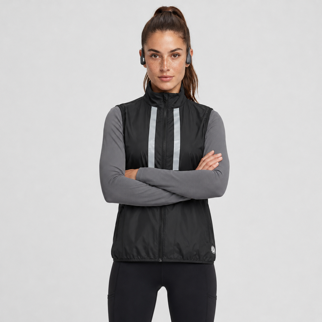 Women's Windproof Gilet - Black