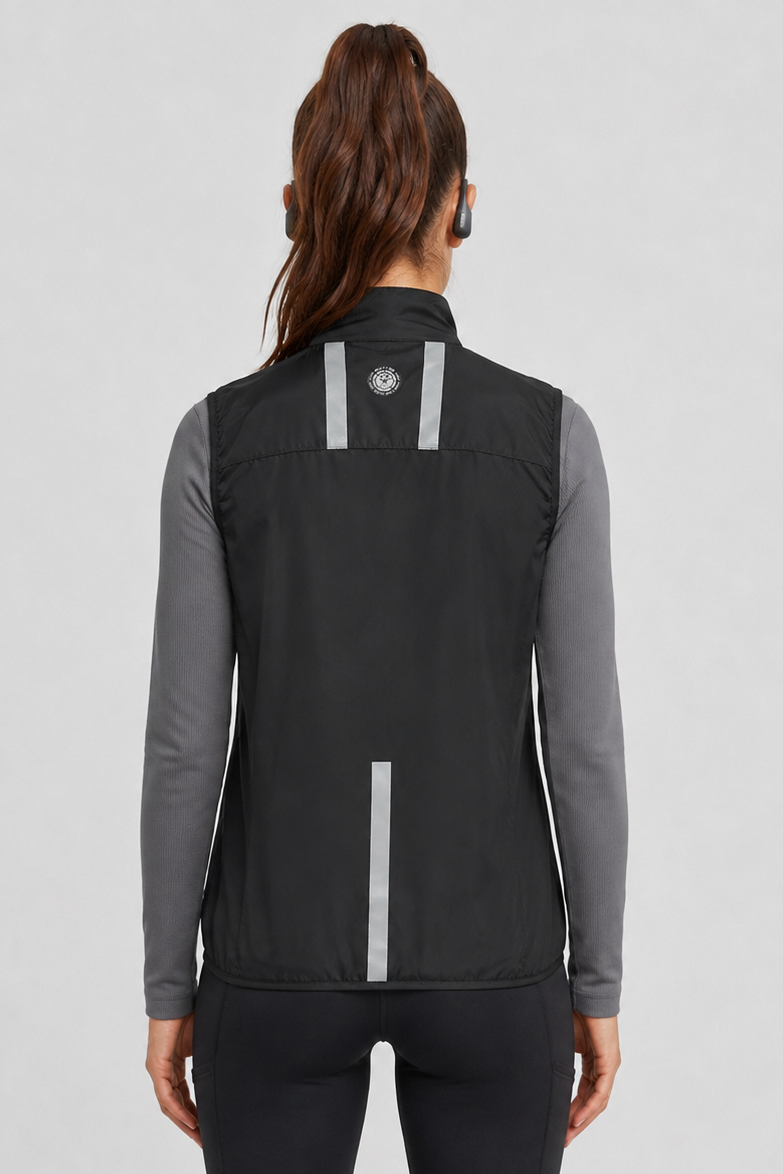 Women's Windproof Gilet - Black