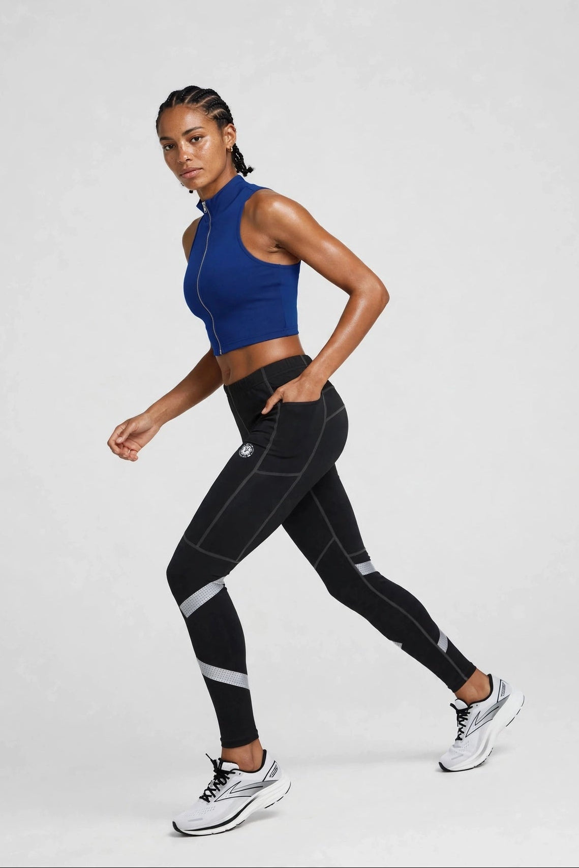Women’s Reflective Running Tights – Black